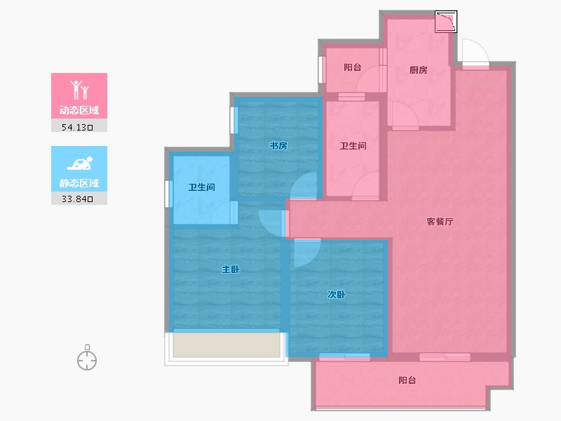 四川省-遂宁市-金科集美嘉悦-77.94-户型库-动静分区