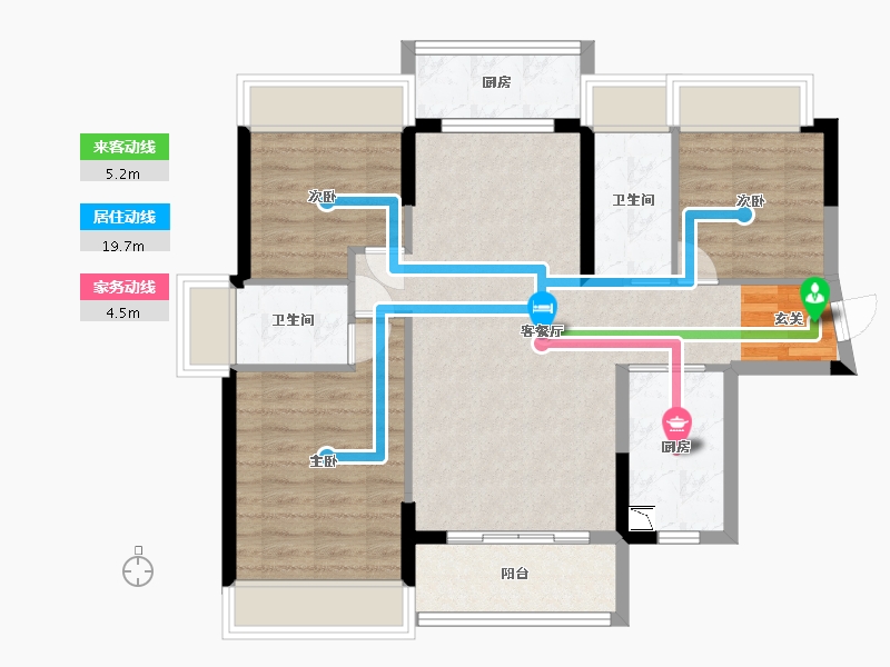 广东省-佛山市-谊泰豪苑-83.34-户型库-动静线