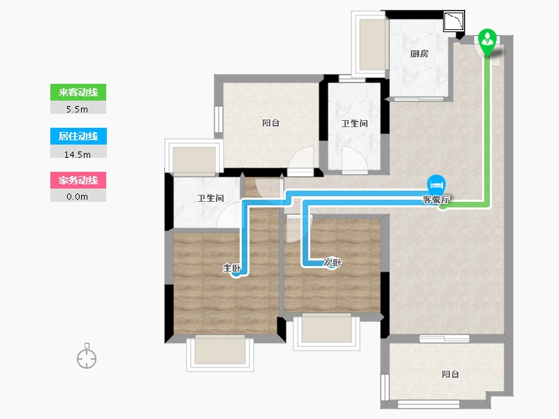 广东省-中山市-远洋山水-70.00-户型库-动静线