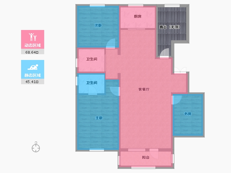 新疆维吾尔自治区-昌吉回族自治州-枫景雅苑-111.19-户型库-动静分区