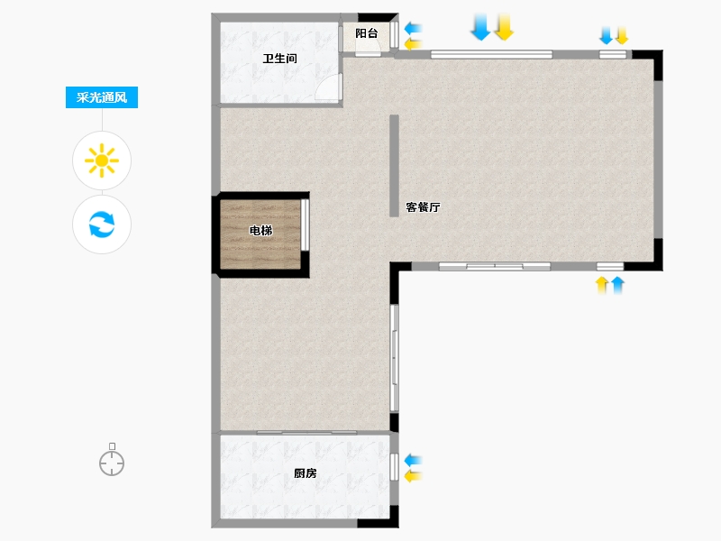 广东省-东莞市-新城玺樾门第-126.36-户型库-采光通风