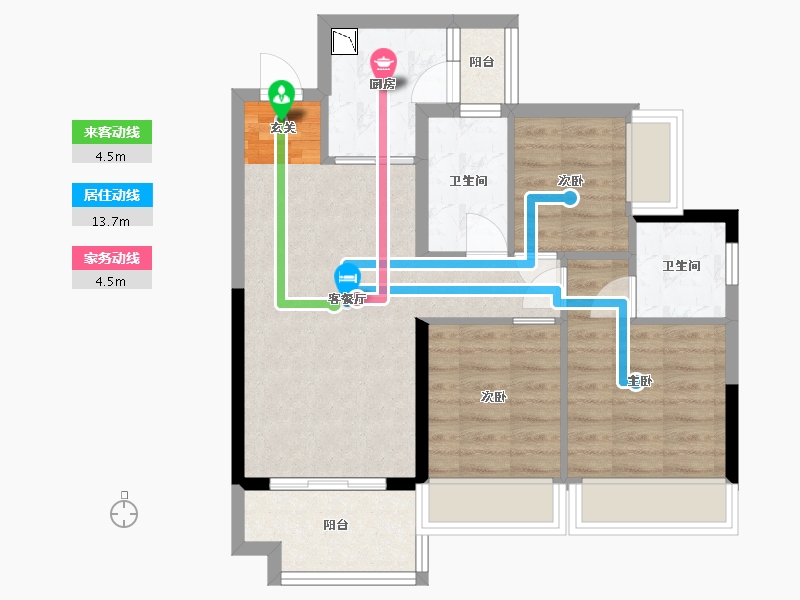 四川省-成都市-越秀亲爱里-66.70-户型库-动静线