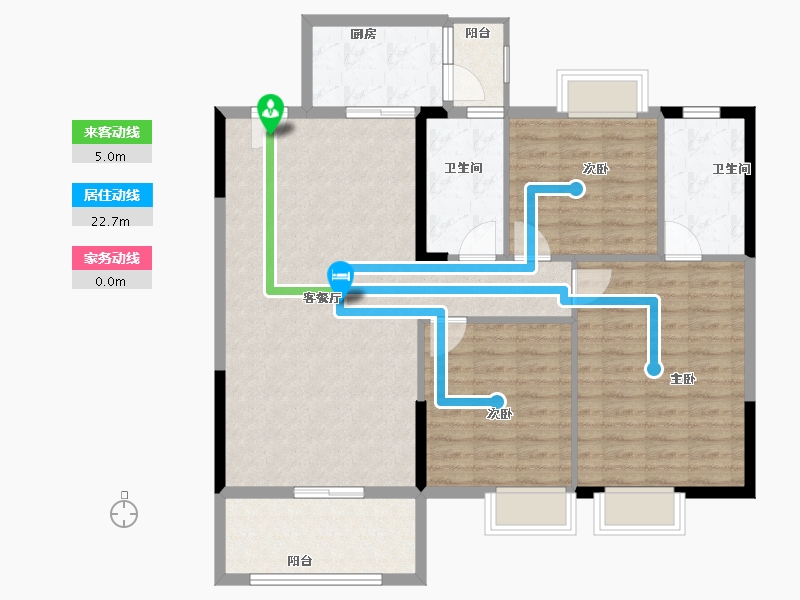 江西省-九江市-俊逸庐山御府-110.00-户型库-动静线