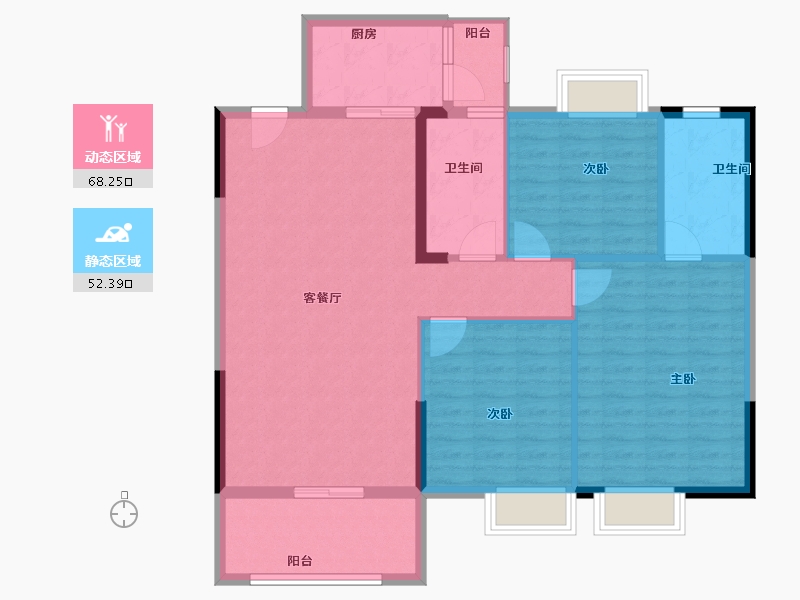 江西省-九江市-俊逸庐山御府-110.00-户型库-动静分区