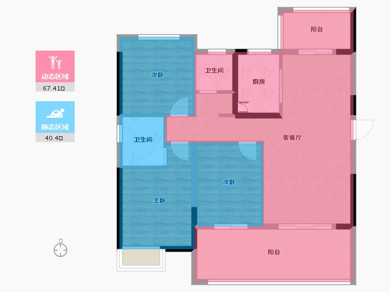 湖北省-荆门市-月湖壹品-97.05-户型库-动静分区