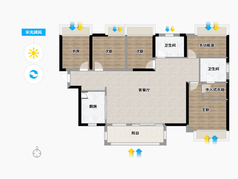 广西壮族自治区-南宁市-中国铁建安吉山语城-121.31-户型库-采光通风