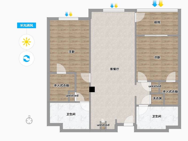 California-Santa Clara-Apex-96.32-户型库-采光通风