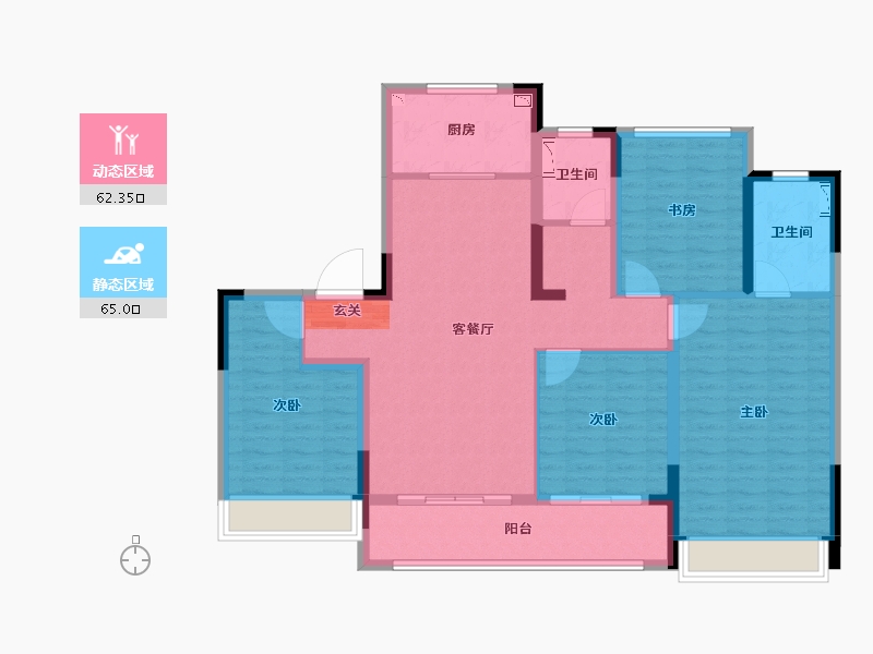 浙江省-温州市-奥园大发宸央-114.00-户型库-动静分区