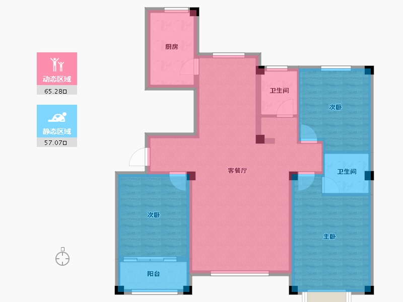 山东省-东营市-盛世瀚海-110.00-户型库-动静分区