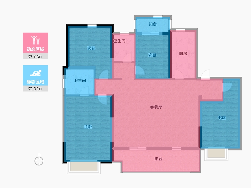 河南省-郑州市-招商公园与湖-116.00-户型库-动静分区