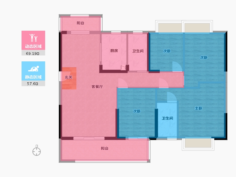 广东省-惠州市-华洪・明珠花园-114.49-户型库-动静分区