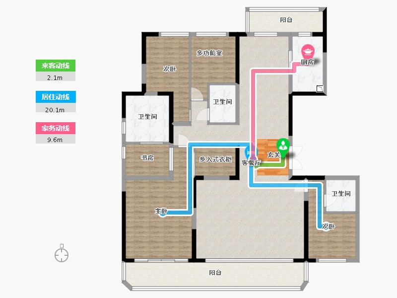 四川省-成都市-德商新希望・国宾锦麟天玺-190.93-户型库-动静线