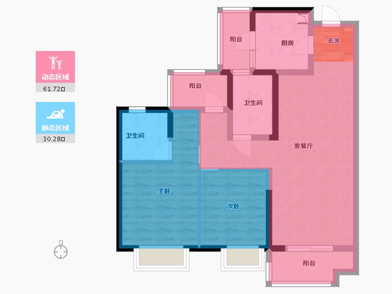 广东省-惠州市-保利天汇-80.80-户型库-动静分区