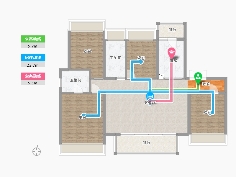 江苏省-扬州市-中信泰富锦辰-112.80-户型库-动静线