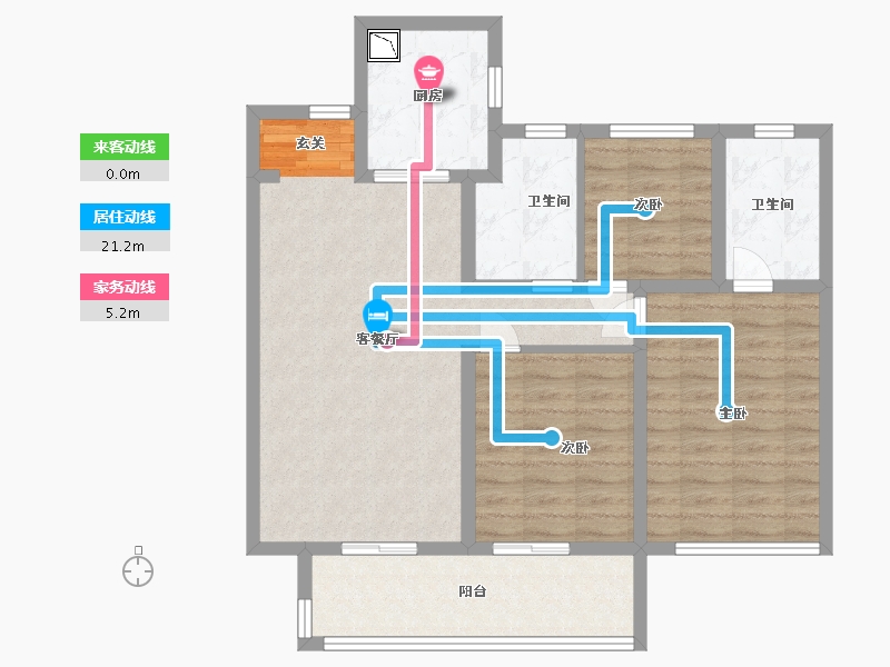 江苏省-扬州市-中信泰富锦辰-88.00-户型库-动静线