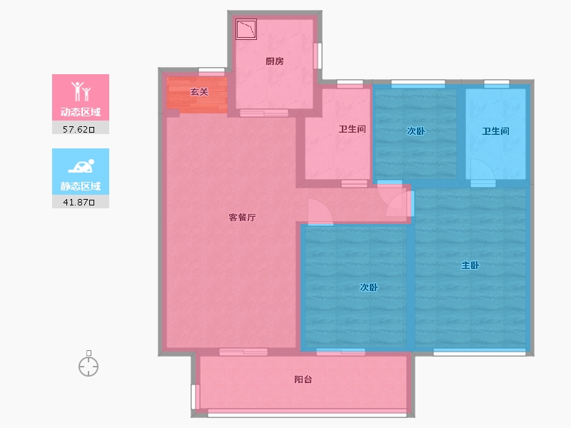 江苏省-扬州市-中信泰富锦辰-88.00-户型库-动静分区