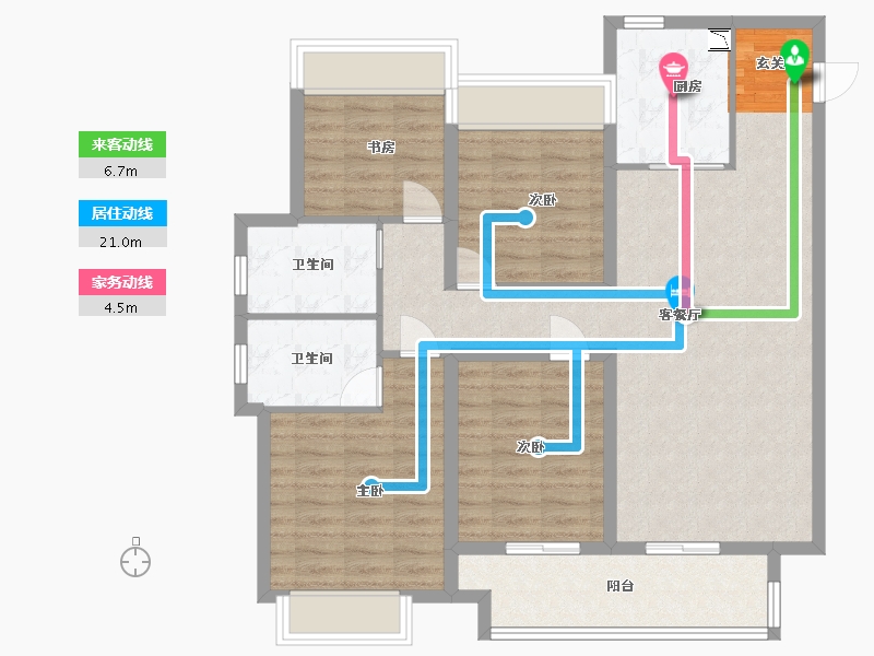 江苏省-扬州市-中信泰富锦辰-101.60-户型库-动静线