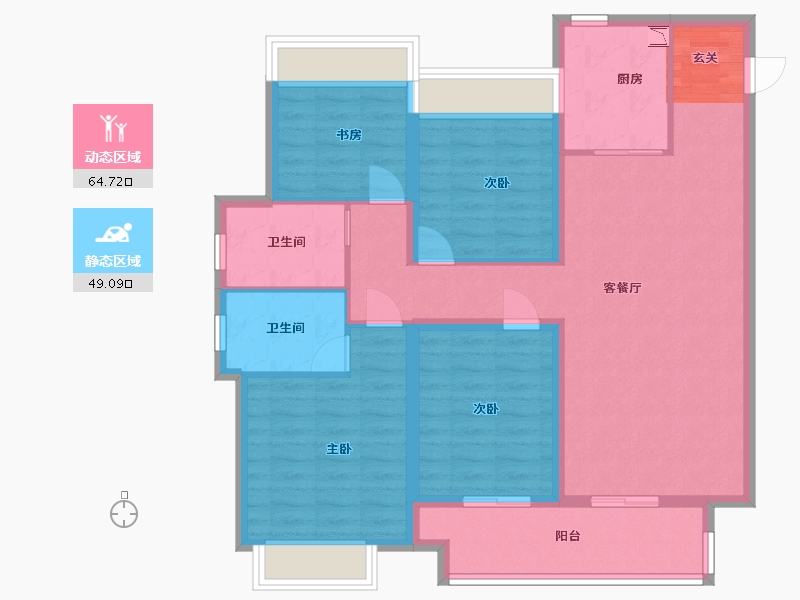 江苏省-扬州市-中信泰富锦辰-101.60-户型库-动静分区