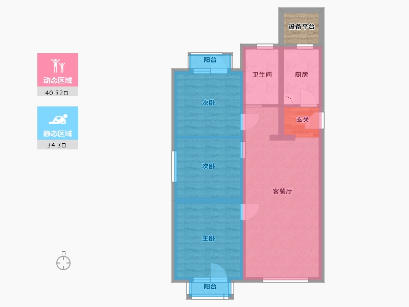 河北省-石家庄市-奥园城央云庭-67.98-户型库-动静分区