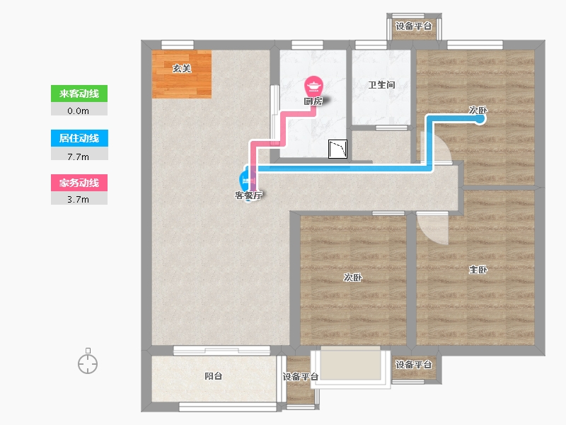 河北省-石家庄市-万科未来城-72.81-户型库-动静线