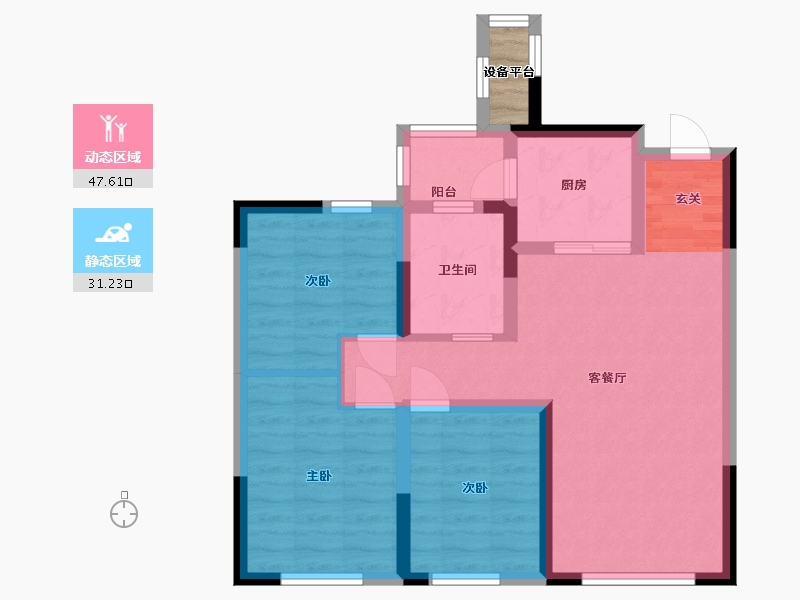 河北省-石家庄市-金科・集美郡-71.12-户型库-动静分区