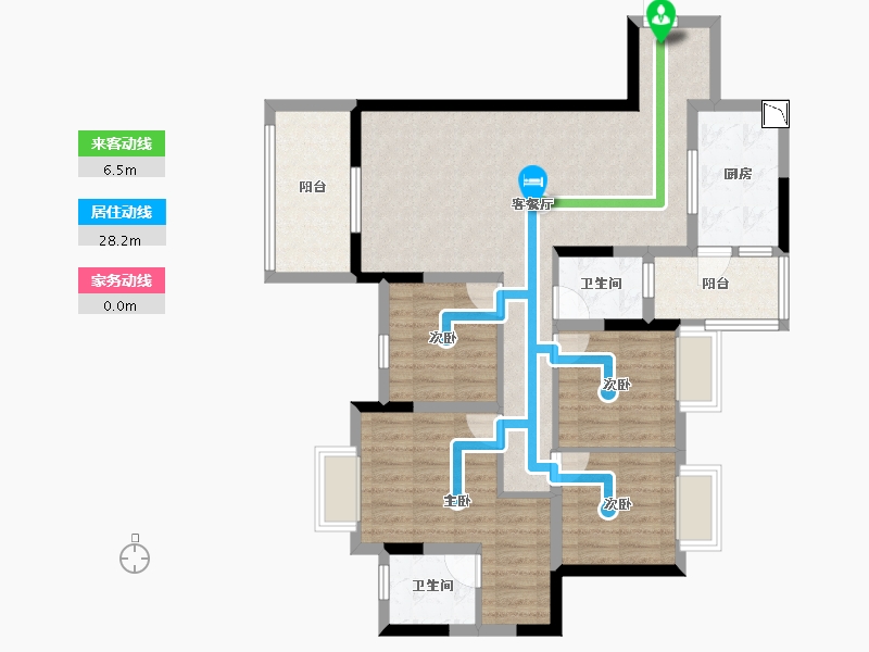 四川省-南充市-天地华府-95.77-户型库-动静线