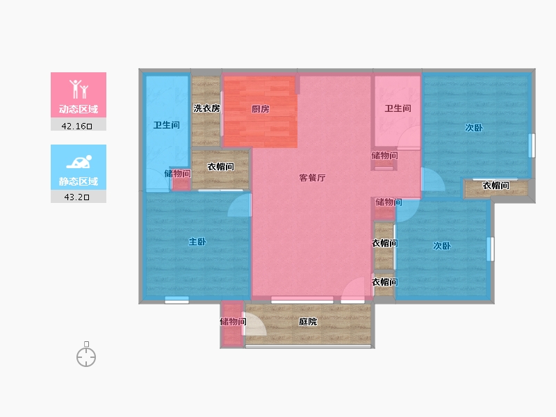 Florida-Orange-Advenir at The Oaks-91.70-户型库-动静分区