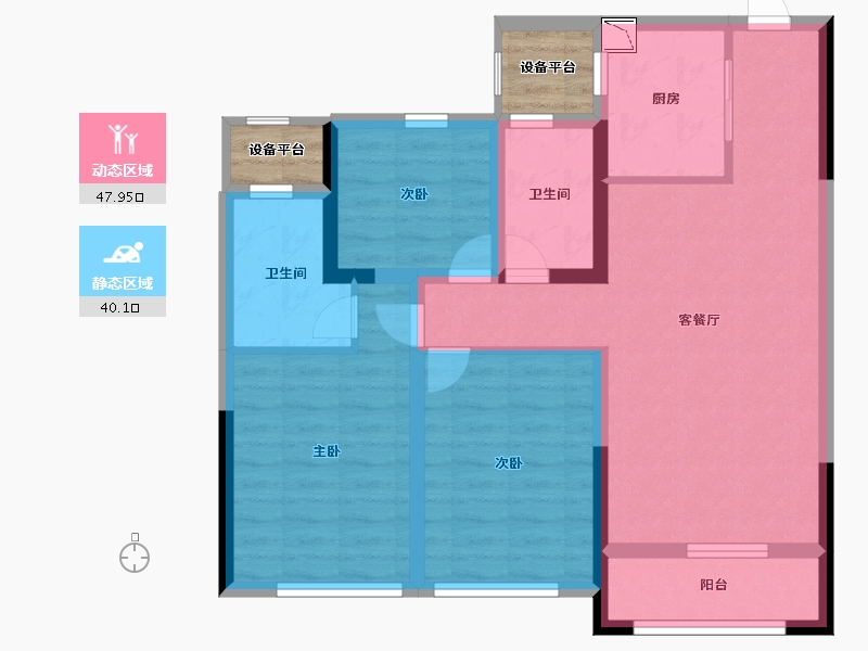 浙江省-丽水市-嘉豪名苑-81.35-户型库-动静分区