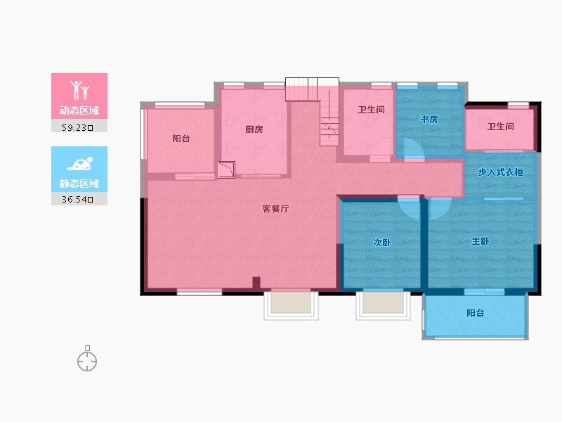 上海-上海市-光明九胤-84.80-户型库-动静分区