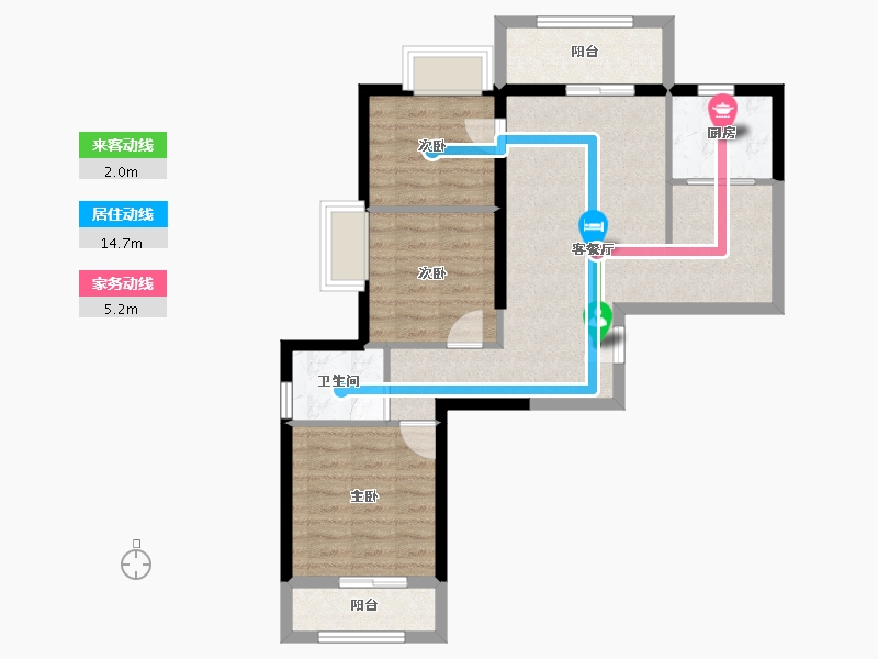 福建省-厦门市-公园道1号-71.63-户型库-动静线