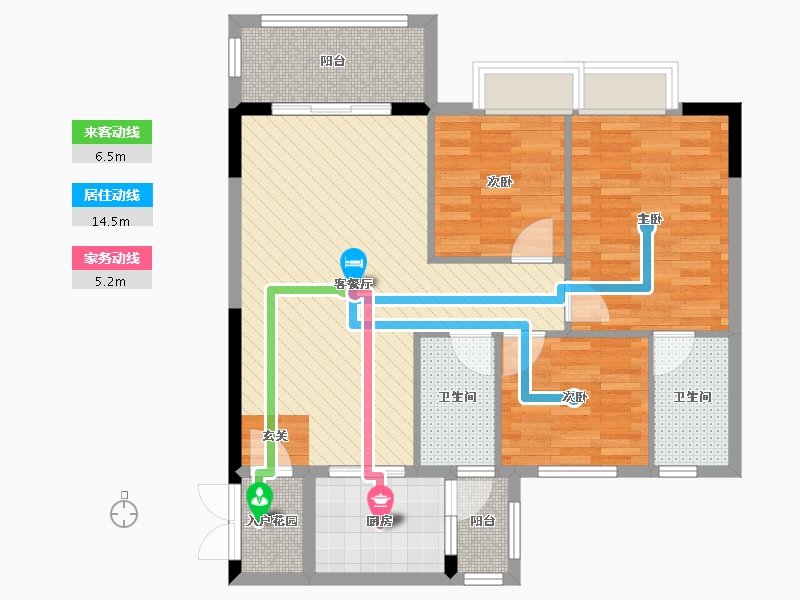 广东省-肇庆市-嘉皓园-84.01-户型库-动静线