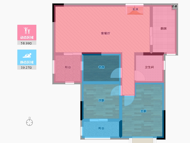 河南省-周口市-万达熙龙湾-85.60-户型库-动静分区