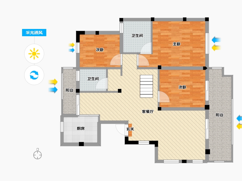 江苏省-苏州市-育龙庄园-98.49-户型库-采光通风