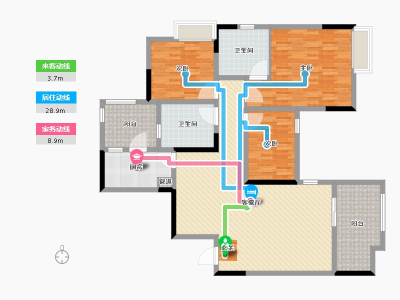 四川省-内江市-西城郡二期-120.80-户型库-动静线