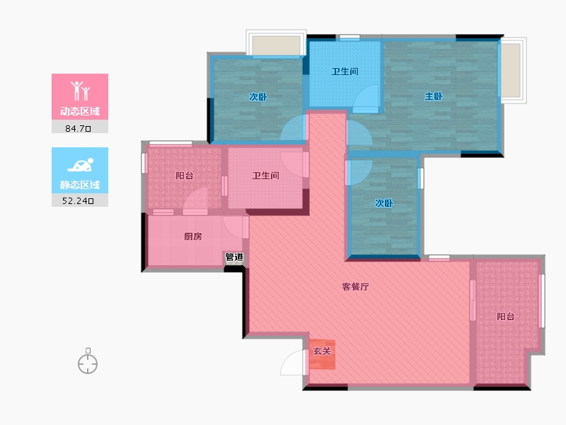 四川省-内江市-西城郡二期-120.80-户型库-动静分区