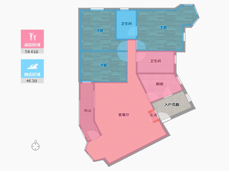 四川省-成都市-润扬.双河鹭岛-100.68-户型库-动静分区