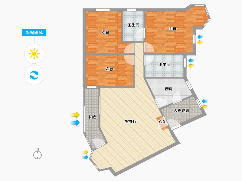 四川省-成都市-润扬.双河鹭岛-100.68-户型库-采光通风