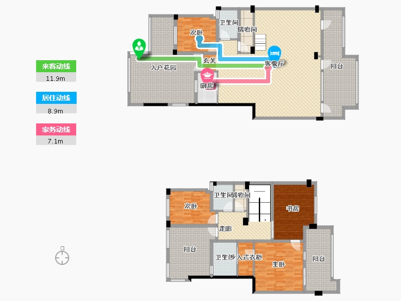 四川省-成都市-成都后花园国宾红叶-254.43-户型库-动静线