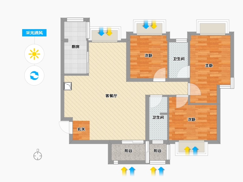 广东省-广州市-南方医科大学-80.00-户型库-采光通风