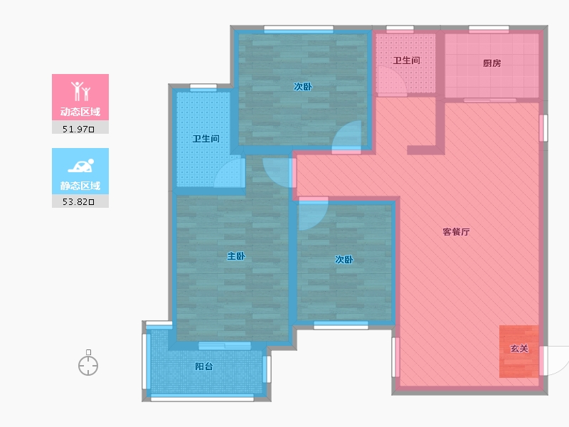 河南省-郑州市-巩义市清河湾-92.26-户型库-动静分区