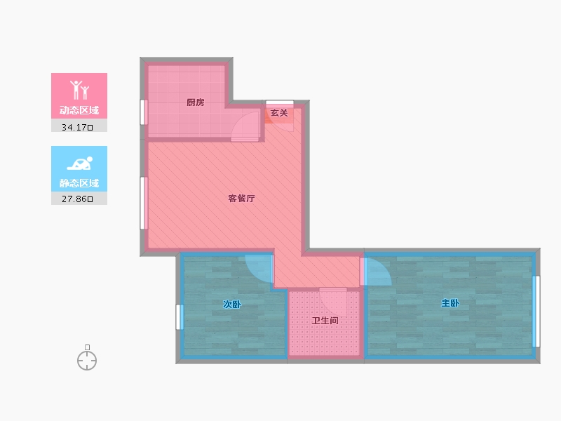 北京-北京市-万科长阳天地-54.39-户型库-动静分区