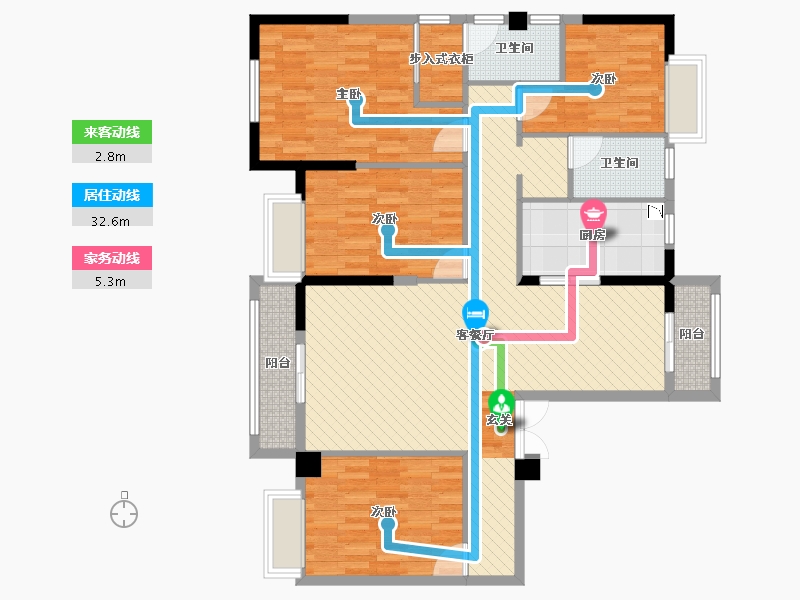 湖南省-永州市-湘江壹号-120.13-户型库-动静线