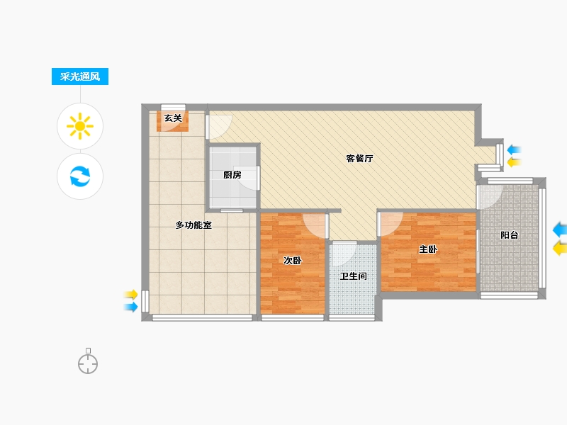 广东省-深圳市-满京华喜悦里-84.27-户型库-采光通风