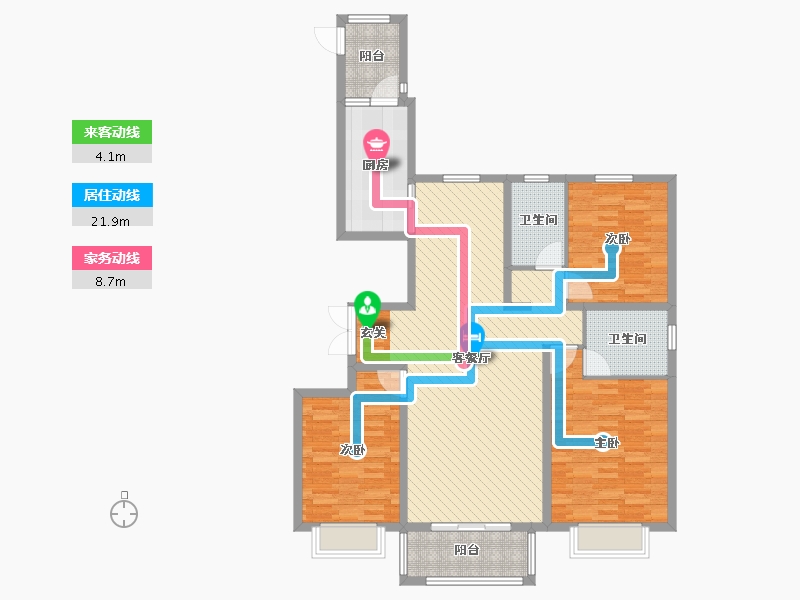 山西省-忻州市-滨河一号-114.59-户型库-动静线