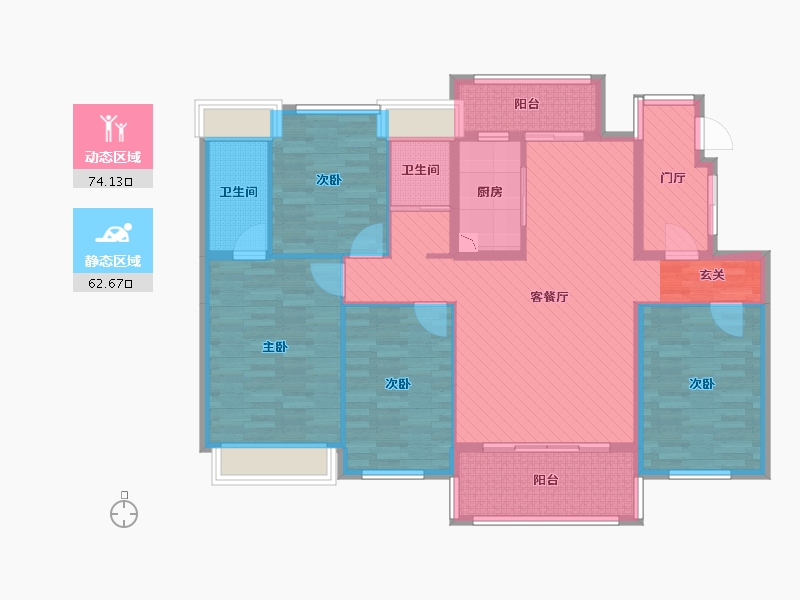 广东省-韶关市-始兴碧桂园-120.98-户型库-动静分区