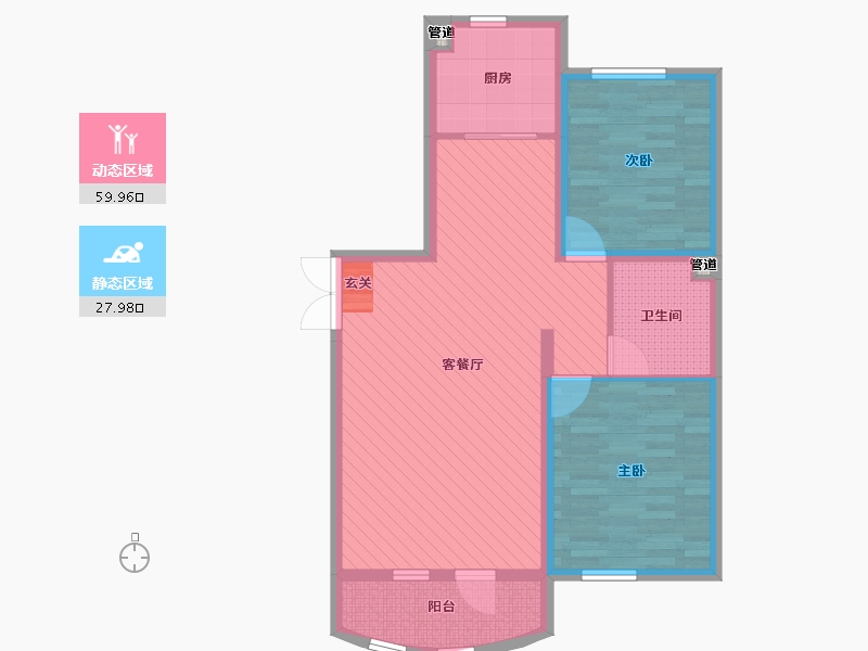 辽宁省-营口市-昌宇星河湾-78.68-户型库-动静分区