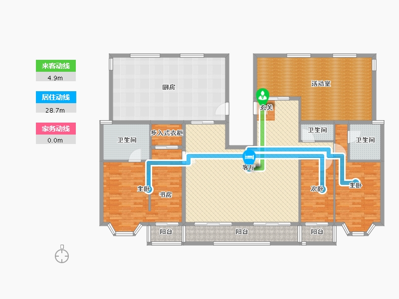 北京-北京市-汤泉逸墅-193.06-户型库-动静线