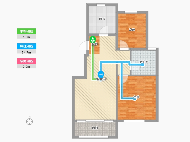 山东省-烟台市-桦林颐和苑-71.00-户型库-动静线