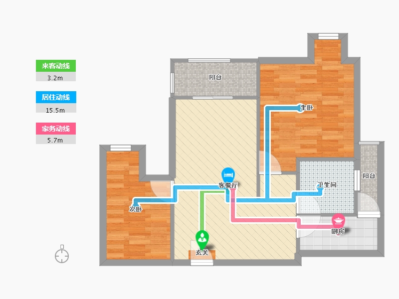 四川省-成都市-金领大厦-60.32-户型库-动静线