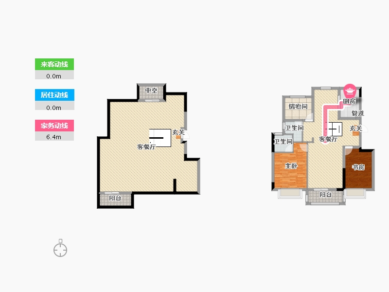 浙江省-杭州市-万科劝学里-184.42-户型库-动静线